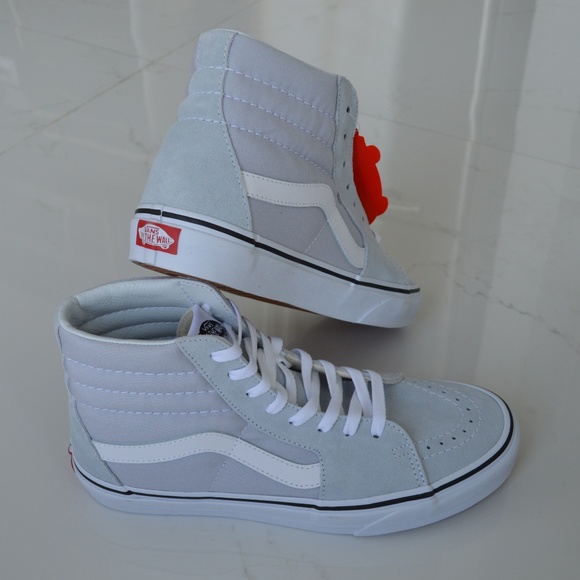 VANS SK8-HI GRAY DAWN WHITE SNEAKER SHOES CANVAS - Picture 3 of 3